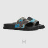 Dép quai ngang Gucci phối màu lug-sole hàng hiệu authentic MGD9 2026