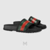 Dép quai ngang Gucci phối màu dải web chính hãng MGD10 2026