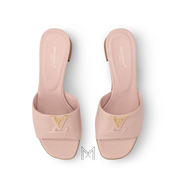 Dép cao gót Louis Vuitton Mare Mule màu hồng da bê LVD42