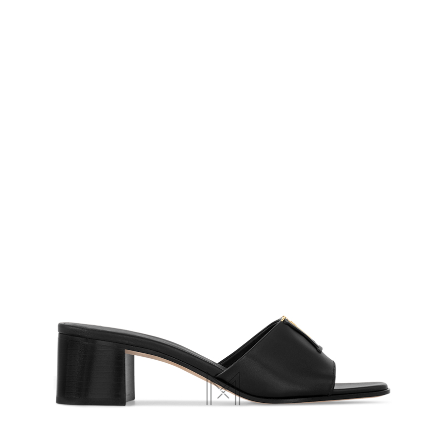 Dép cao gót LV Frame Mule màu đen da bê chính hãng LVD52 2026 Dép cao gót LV Frame Mule màu đen da bê chính hãng LVD52 2026