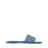 Dép LV Lily mule màu xanh denim monogram nhãn da authentic LVD14 2026