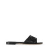 Dép LV Neo Revival Flat Mule màu đen hoạ tiết monogram dập nổi LVD16 2026