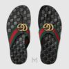 Dép xỏ ngón Gucci Riviera phối màu logo kim loại màu vàng hàng hiệu MGD5 2026