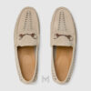 Giày Loafer Gucci Horsebit 1953 màu be hàng hiệu authentic MHG34 2026