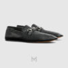 Giày lười Gucci Ragazzo màu đen khoá Horsebit kim loại màu bạc MHG32 2026
