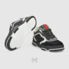 Giày sneaker Gucci màu đen phối trắng & dải web xanh đỏ chính hãng MHG42 2026