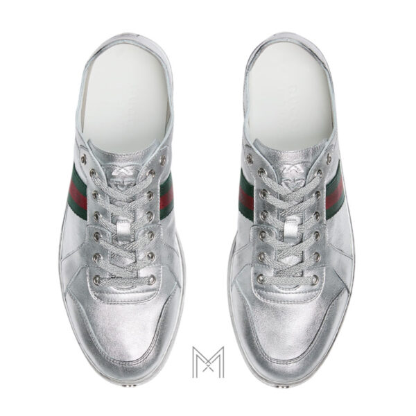 Giày thể thao nam Gucci màu bạc hiệu ứng worn-out chính hãng MHG48