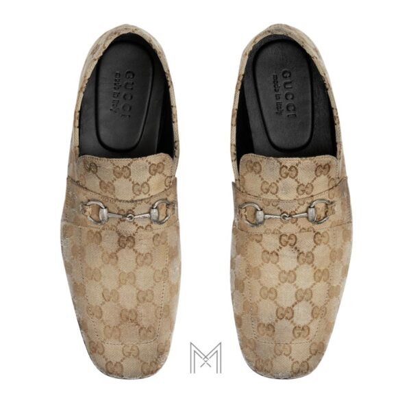 Giày Moca Gucci canvas hoạ tiết GG hiệu ứng worn-out Ragazzo MHG31