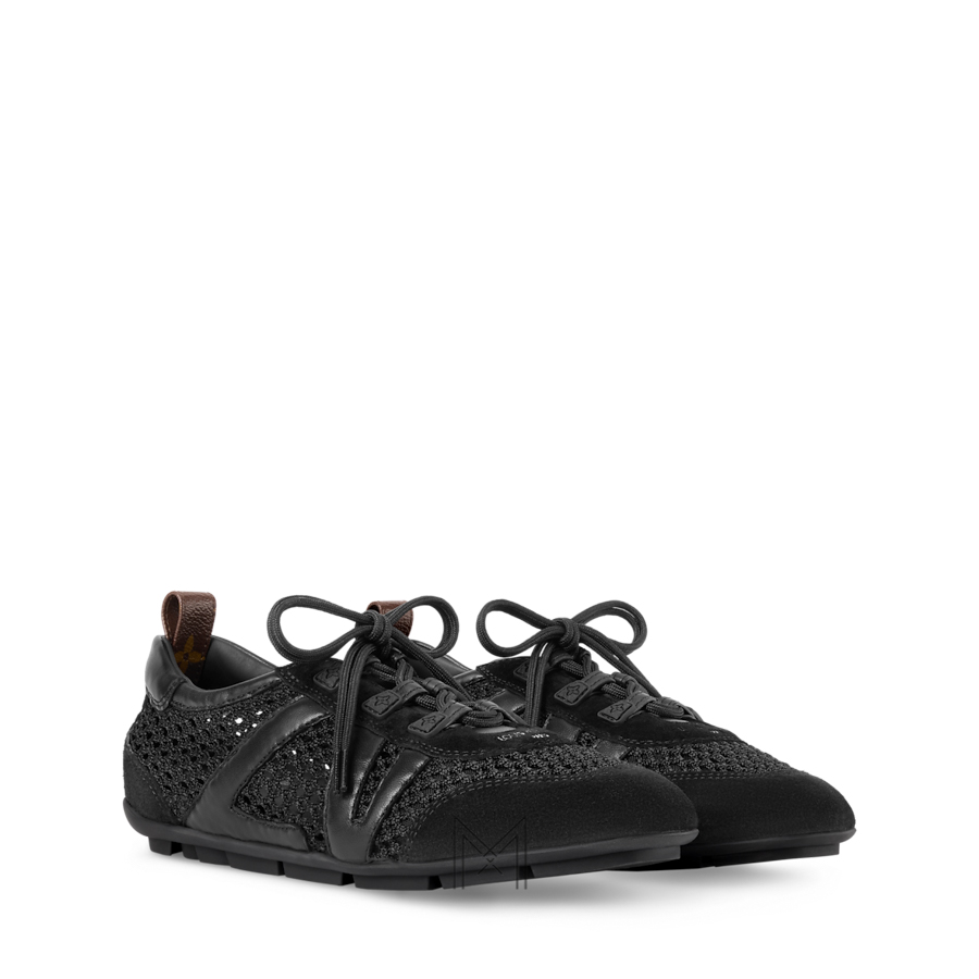 Giày Louis Vuitton Sneakerina màu đen vải lưới phối da chính hãng MLV20 2026 Giày Louis Vuitton Sneakerina màu đen vải lưới phối da chính hãng MLV20 2026