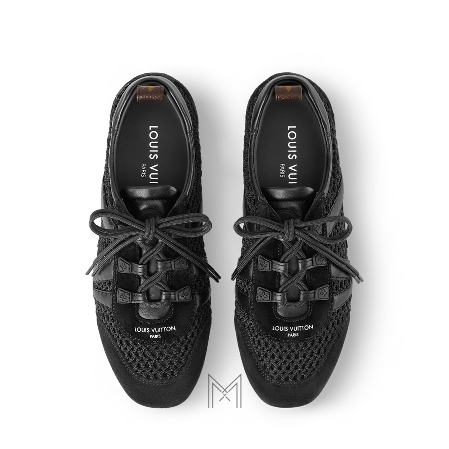 Giày Louis Vuitton Sneakerina màu đen vải lưới phối da chính hãng MLV20 2026 Giày Louis Vuitton Sneakerina màu đen vải lưới phối da chính hãng MLV20 2026