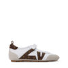 Giày LV Sneakerina Mary Jane màu trắng phối nâu monogram MLV32 2026