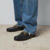 Giày da Gucci Horsebit 1953 loafer màu đen hàng hiệu MHG17 2026