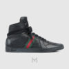 Giày nam Gucci Stretch high-top trainer màu đen hàng hiệu MHG50 2026