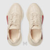 Giày thể thao Gucci Rhyton Trainer chính hãng màu be phối dải web MHG64 2026