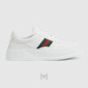 Giày thể thao Gucci Chunky Trainer màu trắng phối dải web xanh đỏ authentic MHG60 2026