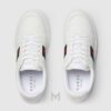 Giày thể thao Gucci Chunky Trainer màu trắng phối dải web xanh đỏ authentic MHG60 2026