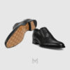 Giày tây nam Gucci màu đen hoạ tiết lasered GG chính hãng MHG65 2026