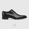 Giày tây nam Gucci màu đen hoạ tiết lasered GG chính hãng MHG65 2026