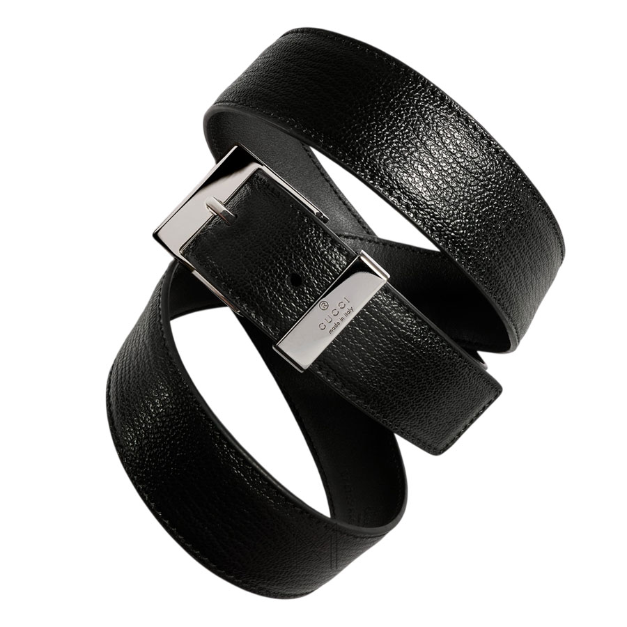 Thắt lưng Gucci da sần màu đen mặt khoá xỏ kim chính hãng GTL19 2026 Thắt lưng Gucci da sần màu đen mặt khoá xỏ kim chính hãng GTL19 2026