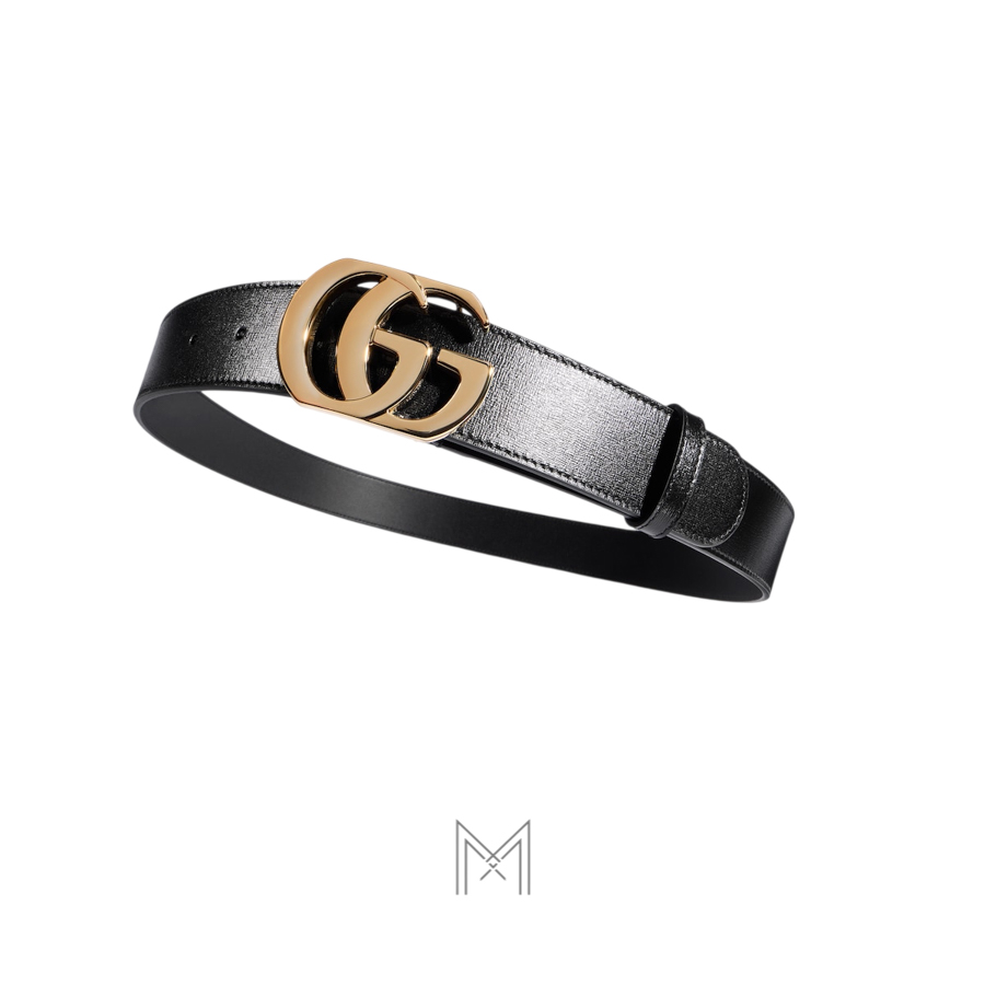 Thắt lưng Gucci dây da màu đen mặt khoá Double G kim loại màu vàng GTL32 2026 Thắt lưng Gucci dây da màu đen mặt khoá Double G kim loại màu vàng GTL32 2026