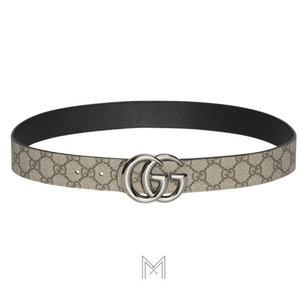 Thắt lưng Gucci hai mặt khoá GG kim loại chính hãng GTL29