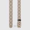 Thắt lưng Gucci hai mặt khoá GG kim loại màu vàng authentic GTL102 2026