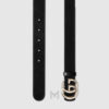 Thắt lưng Gucci hai mặt khoá GG kim loại màu vàng authentic GTL102 2026