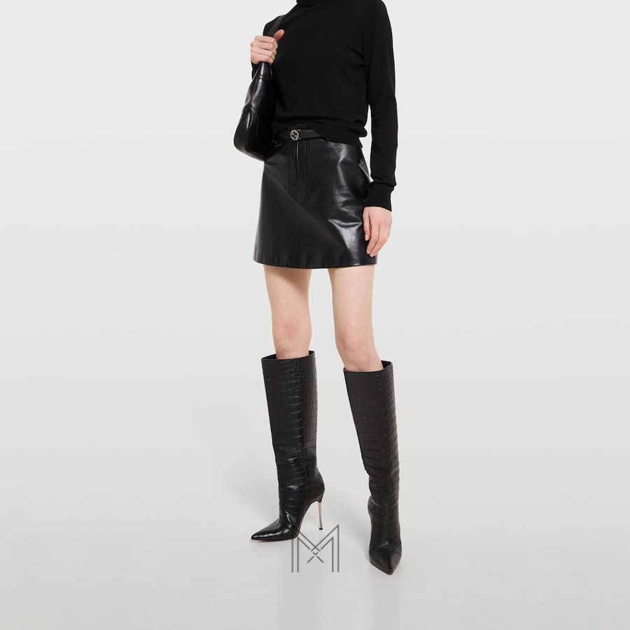 Thắt lưng Gucci dây da màu đen mặt khoá bạc GG tròn GTL72 2026 Thắt lưng Gucci dây da màu đen mặt khoá bạc GG tròn GTL72 2026