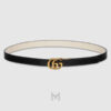 Thắt lưng Gucci hai mặt dây da khoá GG màu vàng authentic GGGTL76 2026