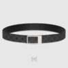 Thắt lưng Gucci Gucci hai mặt màu đen hoạ tiết khoá chữ nhật authentic GTL17 2026 Thắt lưng Gucci Gucci hai mặt màu đen hoạ tiết khoá chữ nhật authentic GTL17 2026