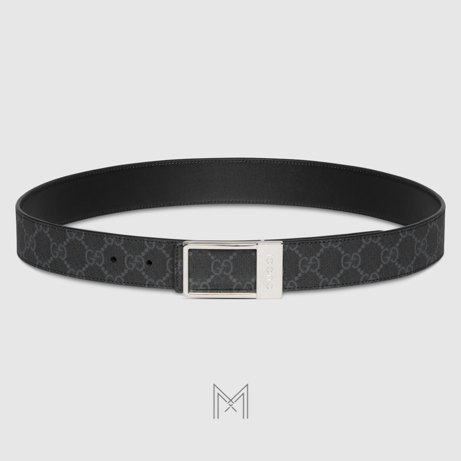 Thắt lưng Gucci Gucci hai mặt màu đen hoạ tiết khoá chữ nhật authentic GTL17 2026 Thắt lưng Gucci Gucci hai mặt màu đen hoạ tiết khoá chữ nhật authentic GTL17 2026