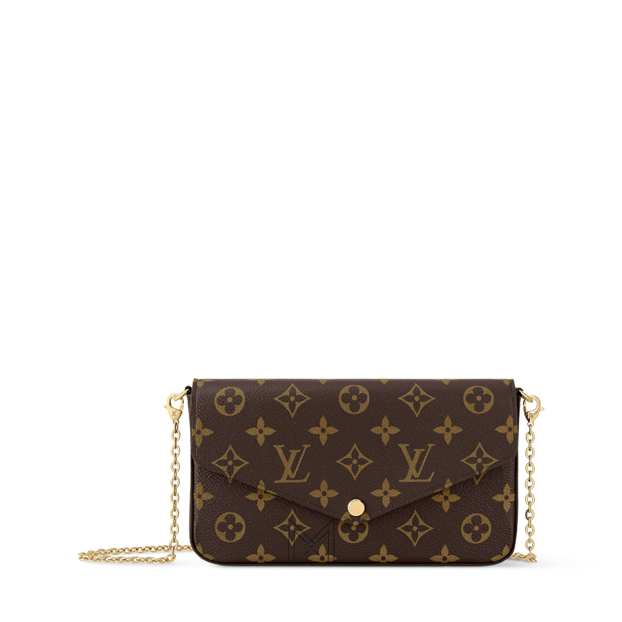 Túi Đeo Chéo Nữ Louis Vuitton Félicie Pochette Nâu Monogram Canvas MM028 2026 Túi Đeo Chéo Nữ Louis Vuitton Félicie Pochette Nâu Monogram Canvas MM028 2026