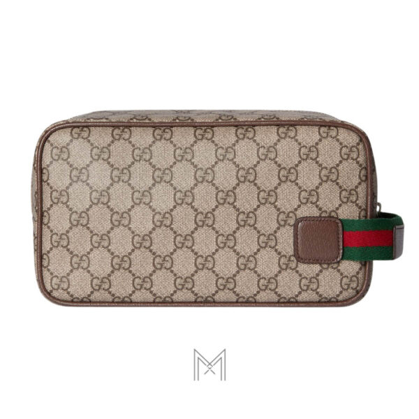 Túi cầm tay Gucci Medium màu nâu hoạ tiết monogram chính hãng TGG42