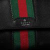 Túi da Gucci đeo chéo màu đen phối vải canvas sọc chính hãng TGG19 2026