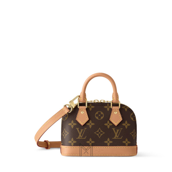 Túi Hến Louis Vuitton Nano Alma Nâu Monogram Chính Hãng MM010