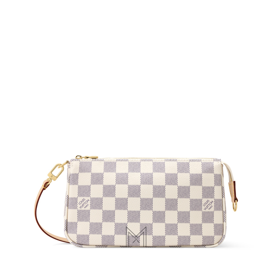Túi Xách LV Pochette Damier Azur Canvas Hàng Hiệu Chính Hãng MM046 2026 Túi Xách LV Pochette Damier Azur Canvas Hàng Hiệu Chính Hãng MM046 2026
