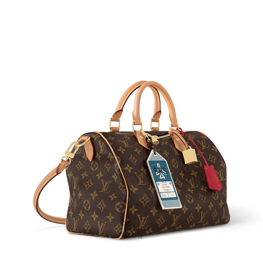 Túi Xách LV Speedy Soft 30 Crafty Màu Nâu Monogram Authentic MM114 2026 Túi Xách LV Speedy Soft 30 Crafty Màu Nâu Monogram Authentic MM114 2026