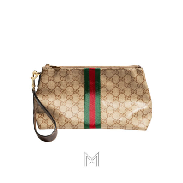 Túi cầm tay Gucci da canvas hoạ tiết monogram chính hãng TGG57
