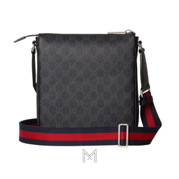 Túi đeo chéo Gucci da canvas GG Supreme màu đen authentic TGG28