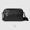 Túi đeo chéo Gucci da màu đen dập nổi GG Supreme authentic TGG46 2026 Túi đeo chéo Gucci da màu đen dập nổi GG Supreme authentic TGG46 2026