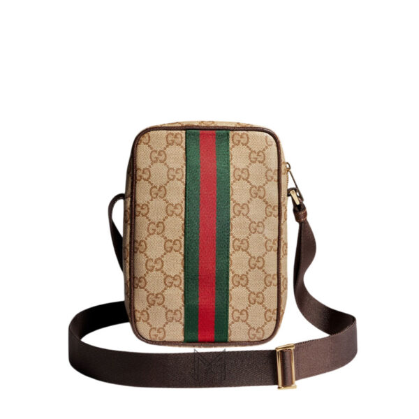 Túi đeo chéo Gucci hoạ tiết GG Supreme phối màu dải web chính hãng TGG04