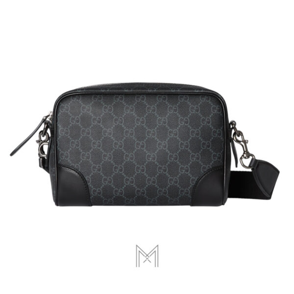 Túi đeo chéo Gucci màu đen hoạ tiết da canvas monogram chính hãng TGG54