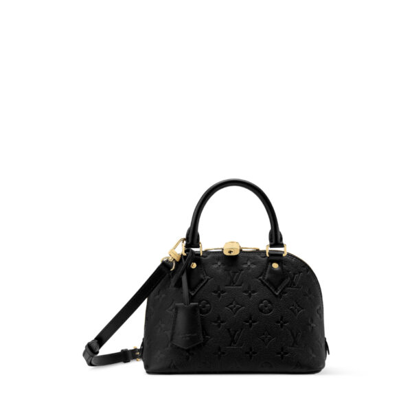 Túi Xách Nữ Louis Vuitton Alma BB Đen Da Sần Monogram Chính Hãng MM051