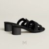 Cao gót Hermes Oasis chính hãng màu đen MHHH075 2026