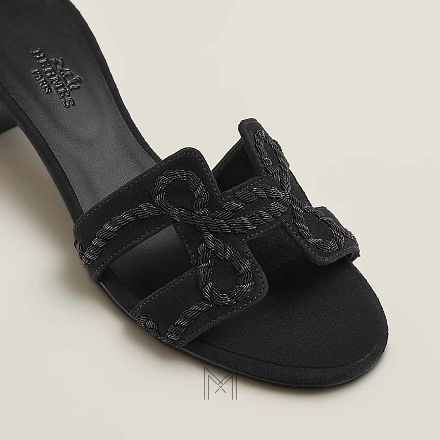 Cao gót Hermes Oasis chính hãng màu đen MHHH075 2026 Cao gót Hermes Oasis chính hãng màu đen MHHH075 2026