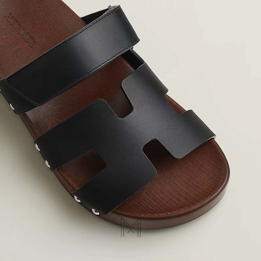 Dép Hermes Kos clog đế gỗ chính hãng màu đen MHHH011 2026 Dép Hermes Kos clog đế gỗ chính hãng màu đen MHHH011 2026