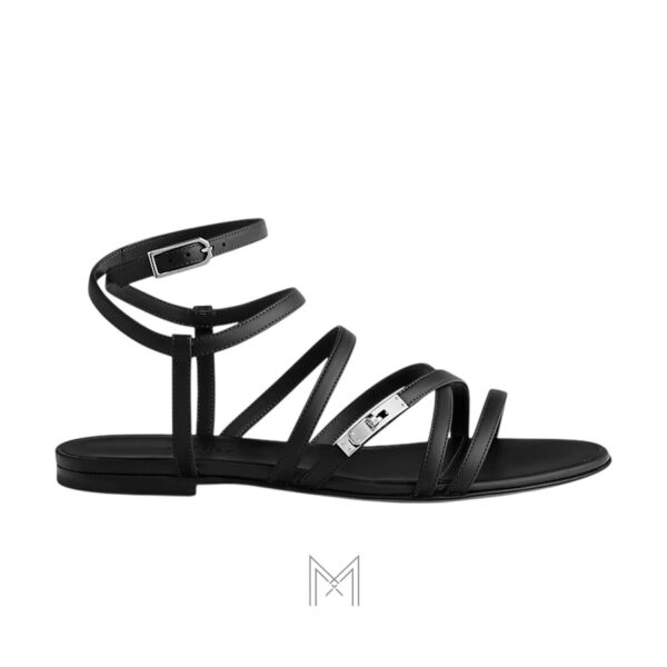 Sandal Hermes Lullaby hàng hiệu chính hãng màu đen MHHH062