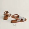 Sandal Hermes Maya chính hãng màu nâu bò phối xám MHHH028 2026
