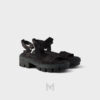 Dép quai hậu Prada canvas màu đen chính hãng MHHP025 2026
