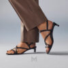 Sandal cao gót Hermes Muse 40 chính hãng màu đen khoá bạc MHHH065 2026